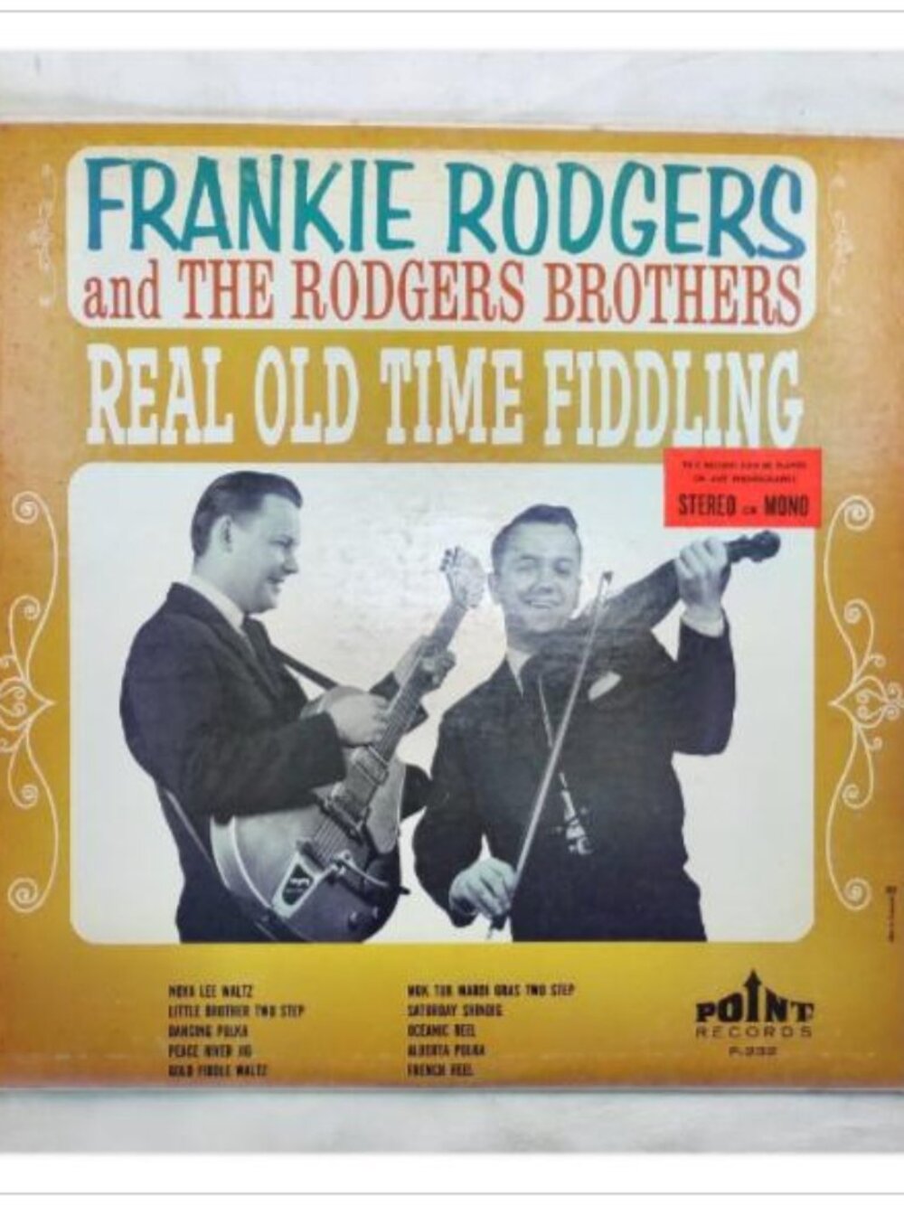 Frankie Rodgers Real Old Time Fiddling Vintage Vinyl LP Point Records P-232